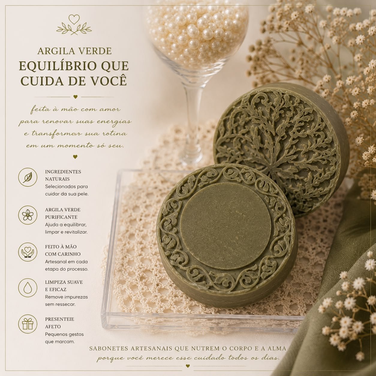 sabonete glicerinado argila verde...