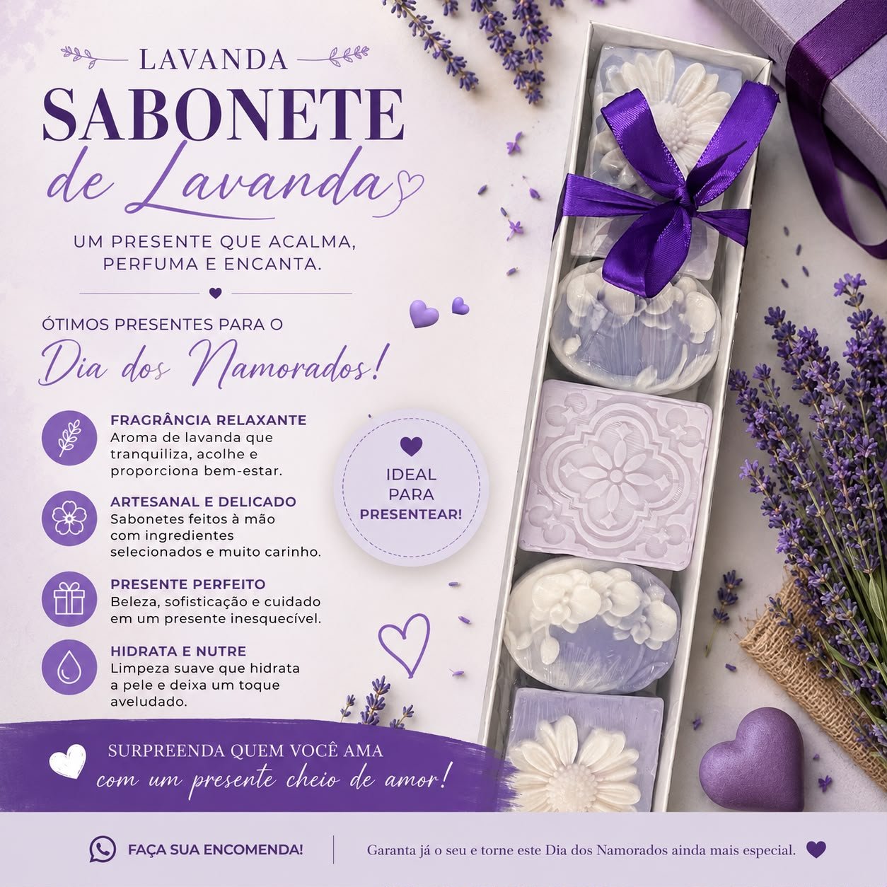 sabonete glicerinado lavanda francesse....
